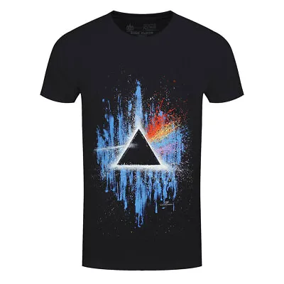 Buy Pink Floyd T-Shirt Dark Side Of The Moon Blue Splatter Rock Official Band New • 14.95£