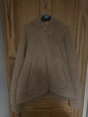 Buy Ladies Teddy Bear Fleece Hoodie Zip Up Brown • 0.99£