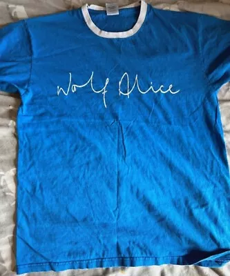 Buy Wolf Alice T Shirt Rare Indie Rock Band Merch Ringer Tee Size Large Blue • 14.30£