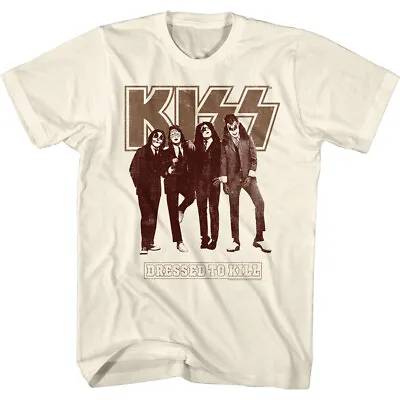 Buy Kiss Dressed To Kill Group Photo Adult T Shirt Metal Music Band Merch • 41.76£