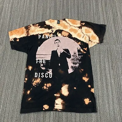 Buy Panic At The Disco Custom Bleached Tie Dye T-shirt Womens Medium M Band Tee • 4.55£