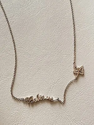 Buy New Disney Chamilia Tinkerbell Believe Silver Necklace / Pendant #1210-0011 Bnib • 57.99£