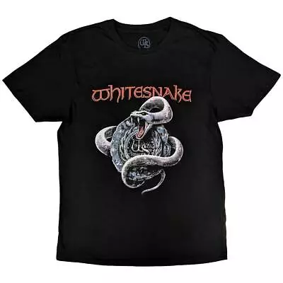 Buy WHITESNAKE -Official Licensed Unisex T- Shirt - Silver Snake -  Black  Cotton • 17.99£
