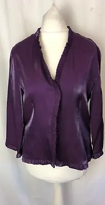Buy ALEX & Co Jacket Blazer Purple Formal Satin Mother Of Bride UK10 B996 • 4.75£