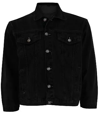 Buy Mens Denim Jacket Classic Trucker Jeans Cotton Jacket Western Style Small To 6XL • 22.99£