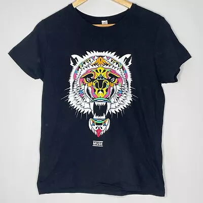 Buy (Size: XL) Muse Lion Head Logo Women's Fit Black T-Shirt • 4.99£