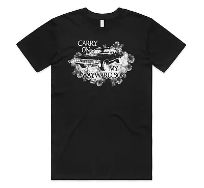 Buy Carry On My Wayward Son T-shirt Tee Retro Band Shirt  • 11.99£