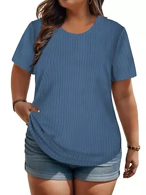 Buy 5X Womens Summer Tops Plus Size 2024 Trendy Going Out Shirts Summer Casual So... • 31.16£