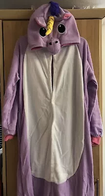 Buy Unisex Size Large Brand New Purple Unicorn  All In One Pyjamas Approx 14 • 16.13£