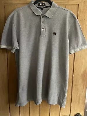 Buy Fila 80s Casual Polo T Shirt Size Large Grey Brand New Low Start BARGAIN! • 0.99£