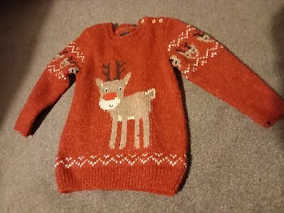 Buy Next Reindeer Christmas Jumper Age 5-6 • 1.50£
