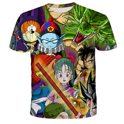 Buy Mens Anime DBZ Family Goku Vegeta Letter Print Short Sleeve T-Shirt Adult S-6XL • 15.59£