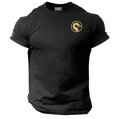 Buy Dragon T Shirt Pocket Gym Clothing Bodybuilding Training Workout MMA Gymwear Top • 12.99£