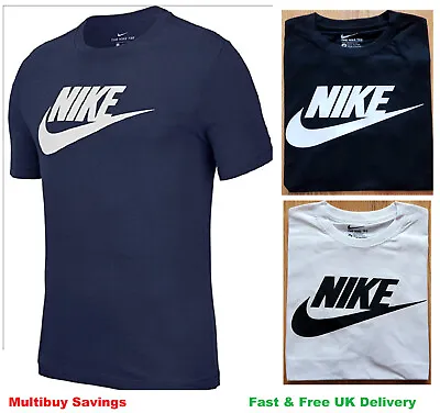 Buy Nike Mens Futura T-Shirt Crew Neck Casual Sportswear Gym Outdoor 100% Cotton • 13.99£