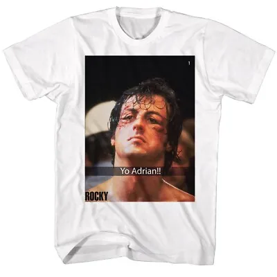 Buy Rocky Movie Busted Eyes Photo Yo Adrian Sylvester Stallone Men's T Shirt • 44.74£