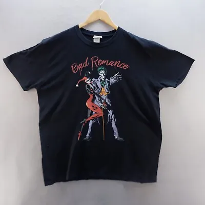 Buy Batman T Shirt XL Black Graphic Print Bad Romance Joker Harley Quinn Comic Mens • 8.09£