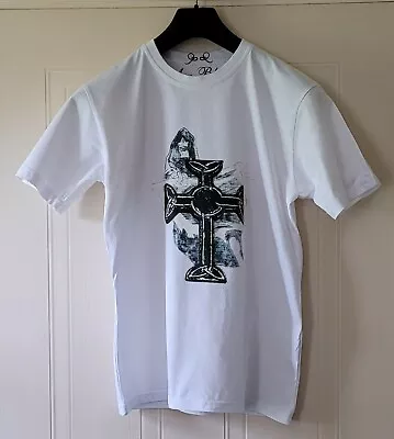 Buy Aon Black Limited Edition Mens Skeleton & Cross T-shirt Size Medium Slim Fit Nwt • 18£