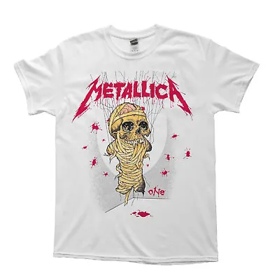 Buy Metallica T Shirt One Landmine Official Licensed Metal Tee White S-2XL New • 15.89£