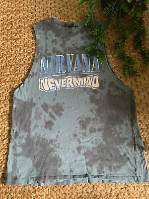 Buy Genuine NIRVANA NEVERMIND Tie Dyed Band Vest Top Mens Clothes Size Small • 14.99£