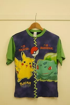 Buy Vintage Nintendo Pokemon Pikachu & Bulbasaur Boys 11-12 Years T Shirt • 30£