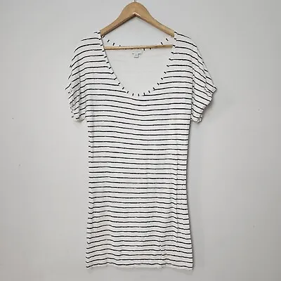 Buy Witchery Dress Womens XS Black White Striped T Shirt Dress • 15.58£