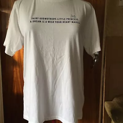 Buy White Tshirt With Cinderella Motif Size XL • 3£