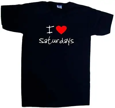 Buy I Love Heart Saturdays V-Neck T-Shirt • 9.99£