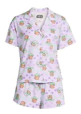 Buy NEW Grogu Baby Yoda Pajamas Set Womens Large- Shorts & Top Mandalorian The Child • 14.46£