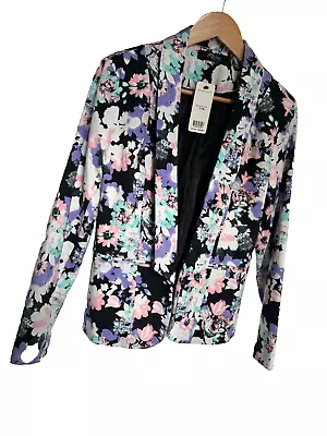 Buy Jane Norman Vanity Flair Floral Jacket/blazer Open Front Long Sleeve Size 12 New • 20£