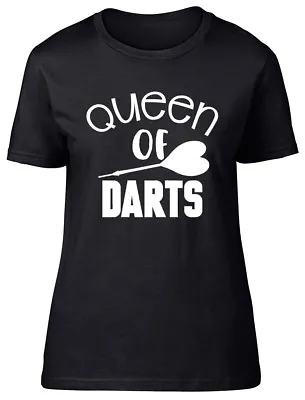 Buy Queen Of Darts Ladies Womens Fitted T-Shirt • 8.99£