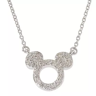 Buy Disney Mickey Mouse Sterling Silver And Crystal Pendant Necklace - Gift Boxed  • 49.99£