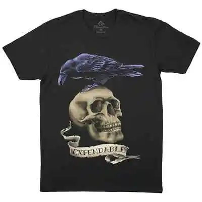 Buy Skull Expendable T-Shirt Horror Skeleton Raven Crow Gothic Death Metal Grim P206 • 11.99£