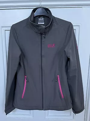 Buy Jack Wolfskin Ladies Lightweight Softshell Jacket - Grey Size 8 • 14.99£