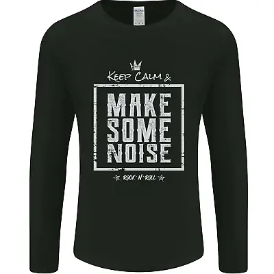 Buy Rock N Roll Keep Calm & Make Some Noise Mens Long Sleeve T-Shirt • 11.99£