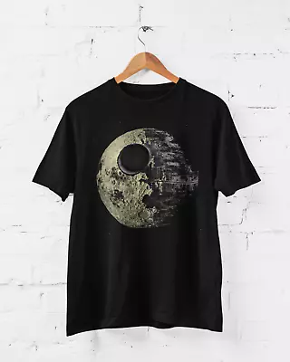 Buy Dark Side Of The Moon T Shirt Darkside Star Death Parody Sci Fi Wars Star Retro • 11.16£