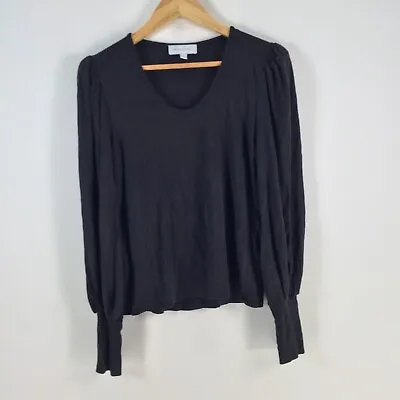 Buy Witchery 2022 Womens T Shirt Top Size M Black Long Sleeve Round Neck 075531 • 15.46£