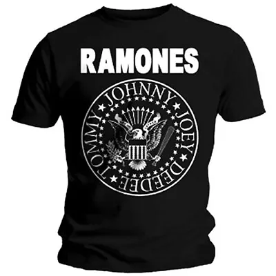 Buy Ramones Seal Black T-Shirt Plus Sizing NEW OFFICIAL • 15.19£