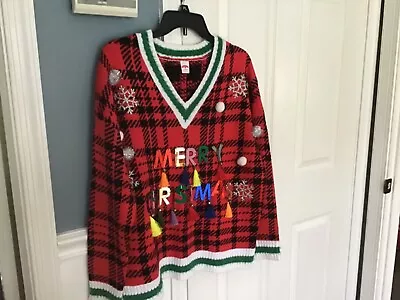 Buy Women's Ugly CHRISTMAS Sweater Sz Small (4-6) V-Neck • 14.17£