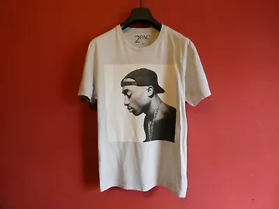 Buy 2 Pac Tupac T Shirt Tee Crew Neck Men’s Size Large White Graphic Print F & B • 10£