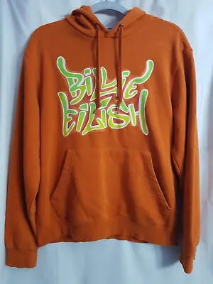 Buy Billie Eilish Sweater Hoody Size S Orange Big Logo 2019 • 19.99£