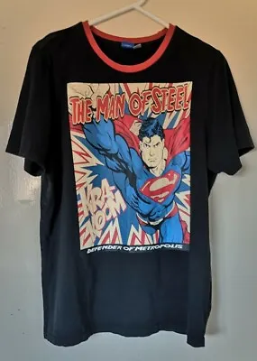 Buy Superman Man Of Steel DC Comics T Shirt Size M Ch 38/40 Defender Of Metropolis  • 4.50£