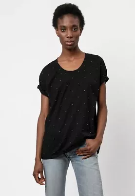 Buy Religion Distressed Pearl T Shirt Embellished Black Rock Size 10 • 25£