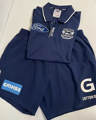 Buy Geelong Cats AFL On Field Merch Lot Shirt Size M Bundle GMHBA Logos • 34.12£