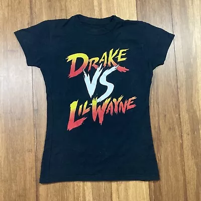 Buy Drake Vs Lil Wayne Women Sz Small Black 2014 Tour Concert Hip Hop Rap Tee Shirt • 21.05£