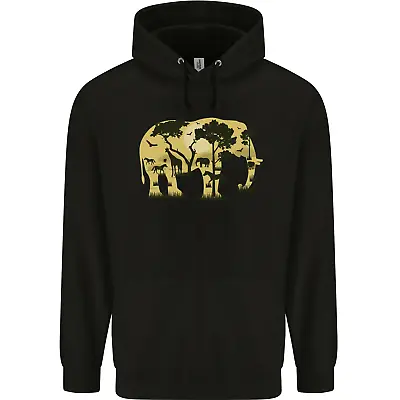Buy Elephant Ecology Animal Mens 80% Cotton Hoodie • 24.99£