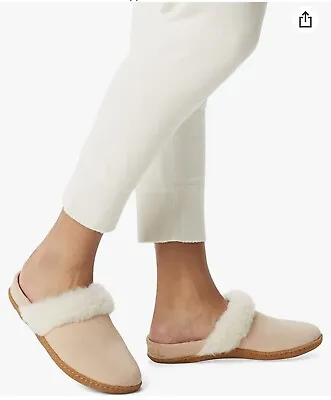 Buy Sorel Womens Sz 10 Nakiska Slide II 2 Slippers Shoes Tan Suede Faux Fur Slip On • 23.87£