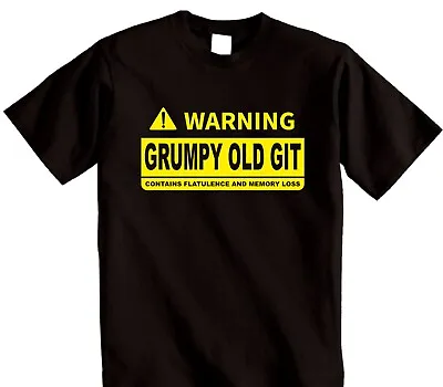 Buy Warning Grumpy Old Git Joke T Shirt  Funny Novelty Birthday Dad Grandad Gran Mum • 11.95£