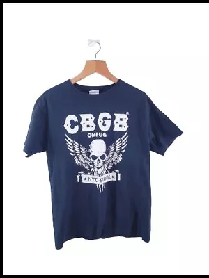 Buy Hanes Heavyweight Mens Black Basic T-Shirt Size S/M ( CBGB Omfug Nyc-Punk ) • 12.71£