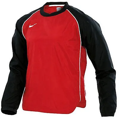 Buy Nike Long Sleeve V-Neck Black/Red  Graphic Print Mens Football Top 264653 648 • 18.99£