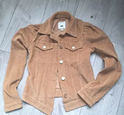 Buy Ladies River Island Light Brown Corduroy Fitted Jacket Size 6 • 6£